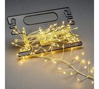 Konstsmide Catena di luci a micro LED, con avvolgitore, 400 diodi ambra, trasformatore esterno 12 V, filo argentato, 6471-890