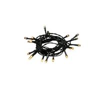 Konstsmide Catena luminosa a LED, con interruttore on/off, timer da 6 ore, 20 diodi bianchi caldi, funzionamento a batteria, interno, cavo verde, 2 x AA 1,5 V (esclusi) - 1408-100