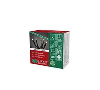 Konstsmide catena luminosa a micro LED, 10 diodi a luce bianca calda, 24 V trasformatore interno, cavo verde 6350 - 120