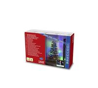 Konstsmide Catena per Albero di Natale a LED, One String, 16 diodi Colorati, 4,5 V, Esterno (IP44), 3,6 W, Cavo Verde, Bianco