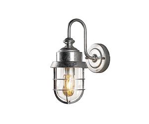 Konstsmide Cerignola 7351-320 - Lampada da parete E27, in acciaio zincato, vetro trasparente