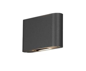 Konstsmide Chieri 7854-370 - Lampada da parete per esterni con angolo regolabile, 2 LED da 6 W, in alluminio, IP54, colore: Antracite