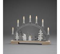 Konstsmide Christmas Arco LED viandanti e animali nel bosco, legno Konstsmide Christmas