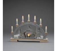 Konstsmide Christmas Arco luminoso LED presepio in legno, a batteria Konstsmide Christmas
