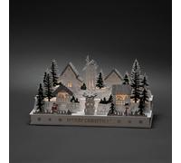 Konstsmide Christmas Arco luminoso LED villaggio legno, trafo/batteria Konstsmide Christmas