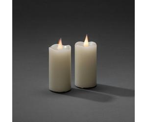 Konstsmide Christmas Candela LED cera crema colore luce ambra Ø5cm 2x Konstsmide Christmas