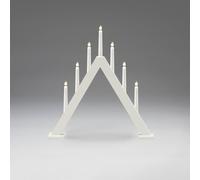 Konstsmide Christmas Candelabro in legno a 7 luci, altezza 50 cm, bianco Konstsmide Christmas
