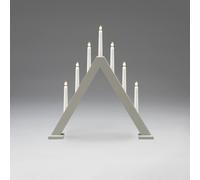 Konstsmide Christmas Candelabro in legno, a 7 luci, altezza 50 cm grigio Konstsmide Christmas