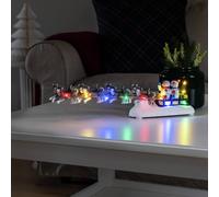 Konstsmide Christmas Deco tavolo pupazzo neve/slitte LED colorati Konstsmide Christmas