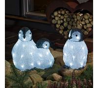 Konstsmide Christmas Famiglia di pinguini a LED in acrilico, set da 3 Konstsmide Christmas