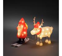 Konstsmide Christmas Lampada LED deco Babbo Natale e renna IP44 Konstsmide Christmas