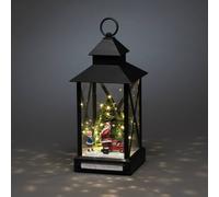 Konstsmide Christmas Lanterna LED Babbo Natale nero IP44 32cm Konstsmide Christmas
