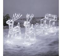 Konstsmide Christmas Luccicanti renne con slitta a LED, per esterni Konstsmide Christmas