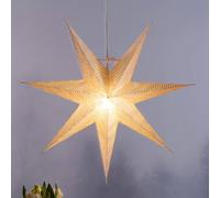 Konstsmide Christmas Stella decorativa carta bianca perforata 7 punte Konstsmide Christmas