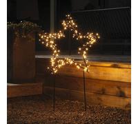 Konstsmide Christmas Stella LED di metallo, nero con picchetti Konstsmide Christmas