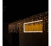 Konstsmide Christmas Tenda LED pioggia bianco caldo trasparente 5m Konstsmide Christmas