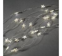 Konstsmide Decorazione a LED con Stelle, Argento, 24 Stränge à 20 LEDs
