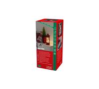Konstsmide Decorazioni natalizie LED Snow Globe cassetta postale pupazzo di neve e bambini/interni, timer 5 ore, funzionamento a batteria: 3 x AA 1,5 V (escl.)/lanterna natalizia 1 diodi bianco caldo