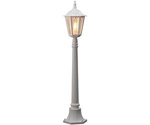 Konstsmide Firenze Pathway - Lampada da Esterni per Esterni, 1 x 100 W E27 Max, in Vetro Trasparente, in Alluminio, IP43, Colore: Bianco Opaco, 7215-250