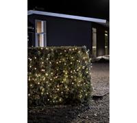 Konstsmide, Ghirlanda luminosa a LED con interruttore on/off, sensore di luce, timer 6h e 9h, 20 diodi ambrati, funzionamento a batteria, per esterni (IP44), cavo nero, scatola nera