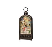 Konstsmide Globo di Neve a LED Arco di Natale/Riempito d'Acqua/Decorazioni Natalizie Interni Luci Timer/Funzionamento A Batteria: 3xAA 1.5V (escl.) o USB (INC), Marrone, Snowman and Robins