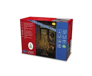 Konstsmide Halo Tree System 6660-830EE - Luci di Natale per esterni, 6 in 12 spiaggia, per interni (IP20), 270, 8 ore, timer da 1,8 m, stringa, colore: Nero