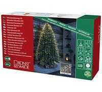 Konstsmide Lametta a LED, 24 fili da 20 diodi, 480 diodi bianchi caldi, trasformatore interno da 12 V, filo argentato, 6392-190