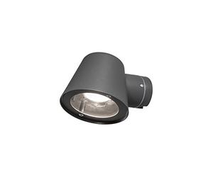 Konstsmide Lampada da Parete per Esterni a Corrente elettrica, Trieste Down, 1 Lampadina GU10 da 35 W, in Vetro Trasparente, in Alluminio, IP54, Colore Antracite