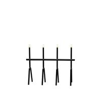 Konstsmide Lampada LED in metallo, con dimmer, 4 diodi a luce bianca calda, 24 V, per interni, cavo nero, 3911-710TR