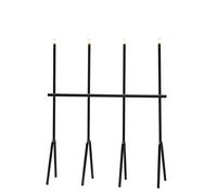 Konstsmide Lampada LED in metallo, con dimmer, 4 diodi a luce bianca calda, 24 V, per interni, cavo nero, 3912-710TR