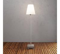 Konstsmide Lampada per terrazza Lucca, grigia, altezza 130 cm, metallo, IP44 Konstsmide