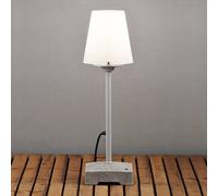 Konstsmide Lampada per terrazza Lucca, grigia, altezza 59 cm, metallo, IP44 Konstsmide