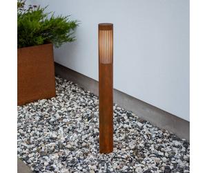 Konstsmide Lampione Pistoia, color ruggine, altezza 95 cm, metallo, IP54 Konstsmide