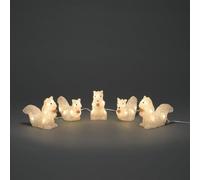 Konstsmide LED Acryl Eichhörnchen 5er Set Acrilico Scoiattolo, Multicolore, 13,5x6x12