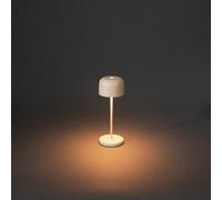 Konstsmide Lampada da tavolo a LED Lille Mini, color sabbia, per interni ed esterni, senza fili, 7,5 x 7,5 x 20 cm, 7835-330