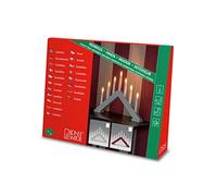 Konstsmide Luce di benvenuto bassa/230V Indoor/7 candele con lampadine trasparenti, legno, beige