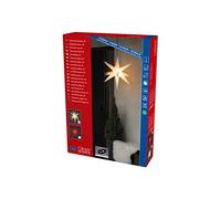 Konstsmide Luci di Natale/luci esterne LED decorazione 3D Star/illuminazione esterna (IP44) / dimmerabile incorporato/LED bianco caldo/cavo nero/rosso
