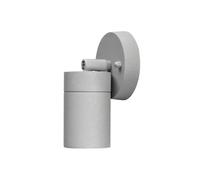 Konstsmide Modena 7598-300 - Lampada da Parete, con faretto orientabile, BxPxH 9x8x10,5 cm, 1 x 35 W, IP44, in Alluminio Laccato, Colore: Grigio