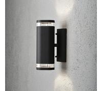 Konstsmide Applique esterni Modena con fessura, 2 luci nero Konstsmide