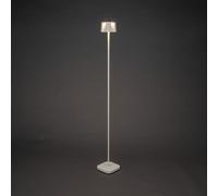 Konstsmide Lampada LED da pavimento Nice, bianca, in alluminio, IP54, dimmer, CCT Konstsmide