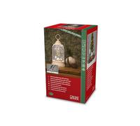 Konstsmide Palla di neve a LED per decorazioni natalizie, riempita d'acqua, con timer da 5 ore, funzionamento a batteria e USB, per interni, 3 x C 1,5 V (non incluse), bianco