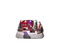 Konstsmide Scena natalizia a LED: Babbo Natale e roulotte di Natale, batteria: 4238-000