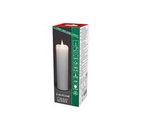 Konstsmide sottili, 3D, luce vivente a batteria, candela a fiamma mobile tremolante, cera reale, funzione timer 4 o 8 ore, bianco caldo, large