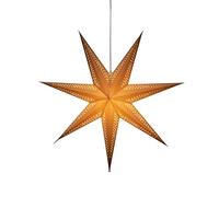 Konstsmide Stella di carta marrone con cavo di collegamento con interruttore on/off, senza lampadina, attacco E14, 230 V, interno cavo bianco, 5931-600