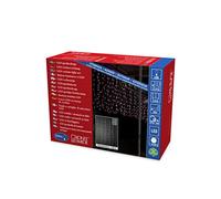 Konstsmide Tenda luminosa a LED, con globi colorati, 200 diodi colorati, trasformatore esterno 24 V, cavo trasparente, 3674-503