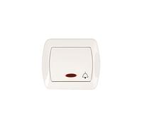 Kontakt-Simon AD1L/11 interruttore elettrico Pushbutton switch Bianco - Accessorio coltello elettrico (Pushbutton switch, Bianco, Plastica, IP20, 250