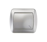Kontakt-Simon AW6/29 Interruttore Elettrico Acciaio Satinato - Accessorio Coltello Elettrico in Acciaio Satinato, Plastica, IP20, 250 V, 10 A, 90 mm