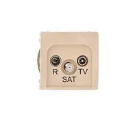 Kontakt-Simon BMZAR-SAT10/P.01/12 PL K45 1/2 MEC con 1 Presa TV Semplice CEI Femmina CONNESSIONE MEDIANTE Saldatura, Beige
