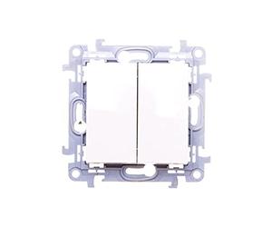 Kontakt-Simon CP2.01/11 - Interruttore elettrico Pushbutton Switch, colore: bianco - Accessorio Coltello elettrico (Pushbutton Switch, in plastica, IP20, IP44, 250 V, 10 A)