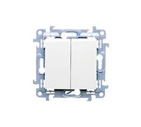 Kontakt-Simon CW5BL.01/11 - Interruttore elettrico, colore: bianco, in plastica, IP20, IP44, 250 V, 10 A, 77 mm)